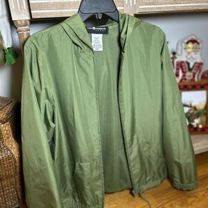Sag Harbor vintage Olive Green Windbreaker Jacket size S
